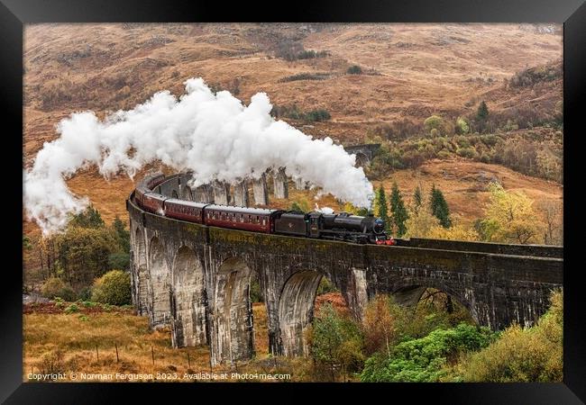 Harry Potter Steam Train Framed Print by Norman Ferguson