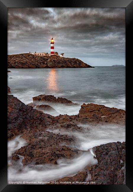 Butt of Lewis Lighthouse Framed Print by Norman Ferguson