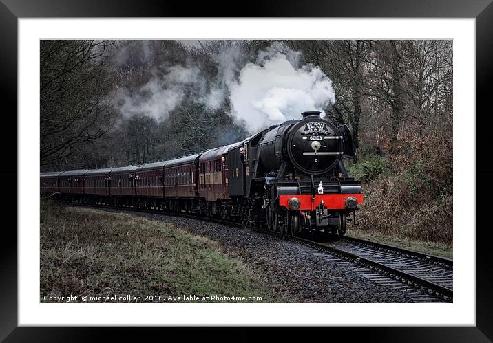 The Flying Scotsman  Framed Mounted Print by michael collier