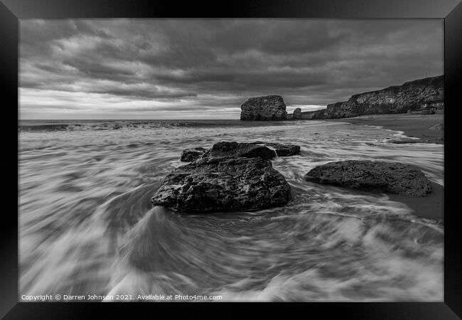 Marsden Rocks Framed Print by Darren Johnson