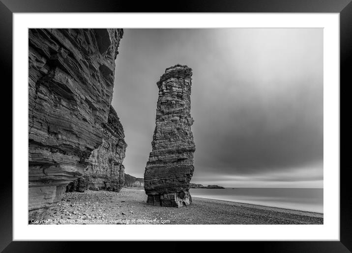 Lot's Wife Sea Stack Framed Mounted Print by Darren Johnson