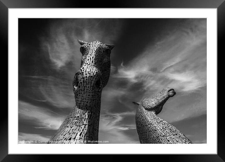 The Kelpies Framed Mounted Print by Darren Johnson