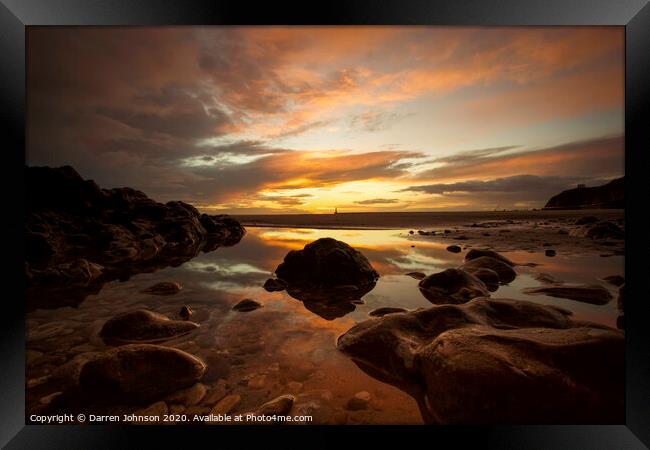 Sunderland  Sunrise Framed Print by Darren Johnson