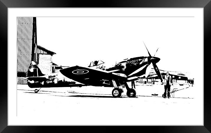 BBMF Spitfire ready for take off Framed Mounted Print by Lee Eyre