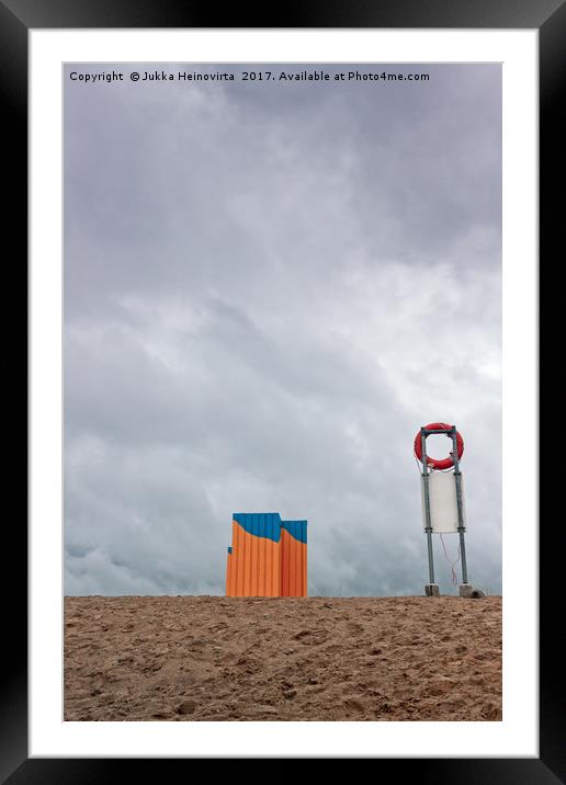 Clouds Over The Beach Framed Mounted Print by Jukka Heinovirta