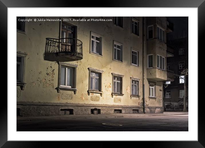 Old Iron Balcony Framed Mounted Print by Jukka Heinovirta