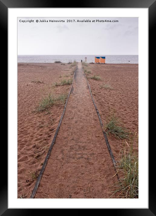 Path To The Empty Beach Framed Mounted Print by Jukka Heinovirta