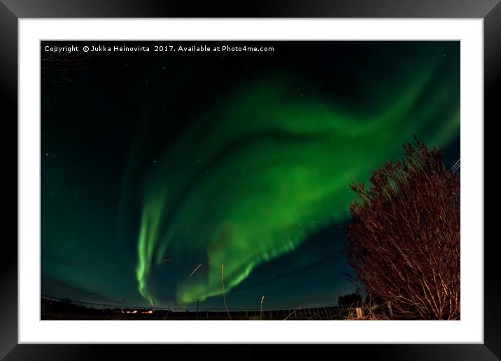 Flames On The Sky Framed Mounted Print by Jukka Heinovirta