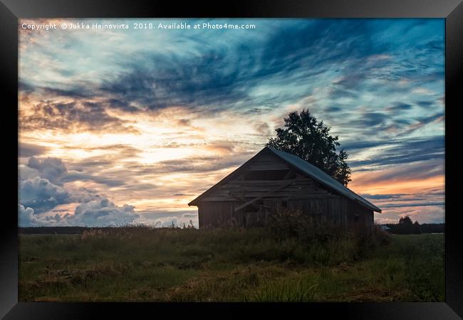 Late Summer Sunset Framed Print by Jukka Heinovirta