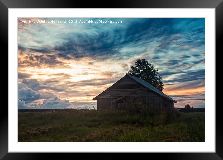 Late Summer Sunset Framed Mounted Print by Jukka Heinovirta