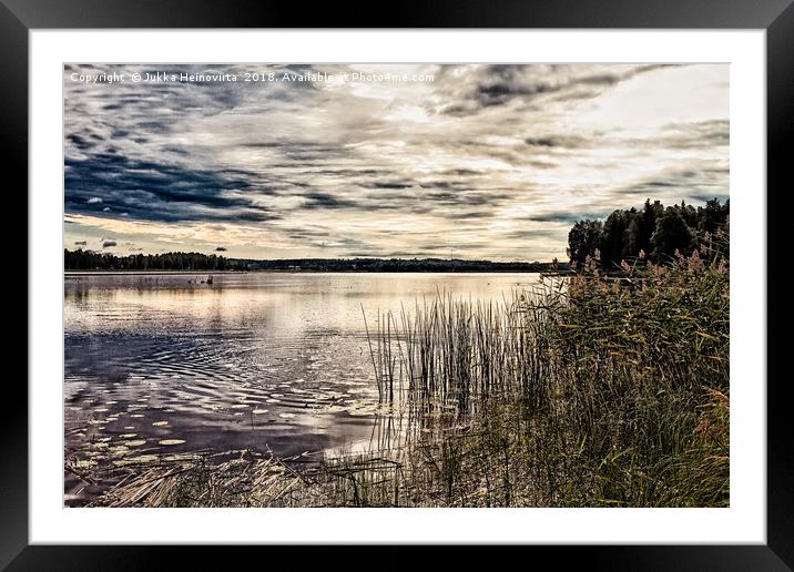 Sunrise By The Lake Framed Mounted Print by Jukka Heinovirta