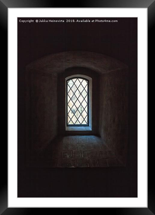 Window Frame At The Castle Framed Mounted Print by Jukka Heinovirta