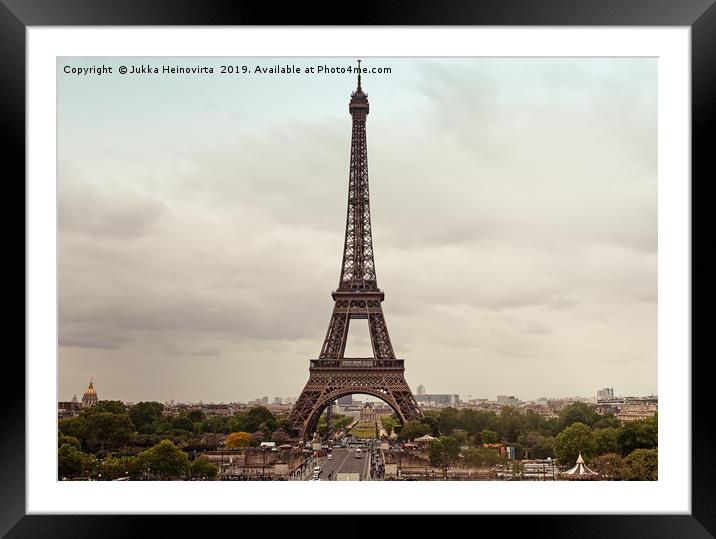 Rainy Day In Paris Framed Mounted Print by Jukka Heinovirta