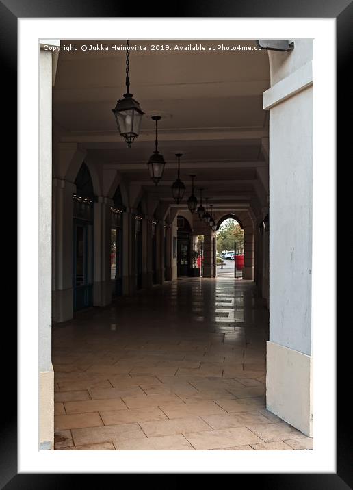 Corridor Through A Building Framed Mounted Print by Jukka Heinovirta