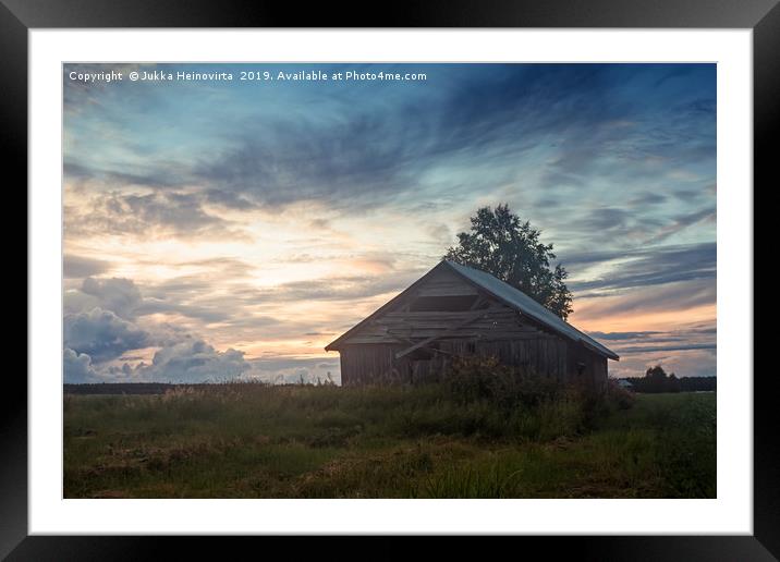 Summer Night On The Fields Framed Mounted Print by Jukka Heinovirta