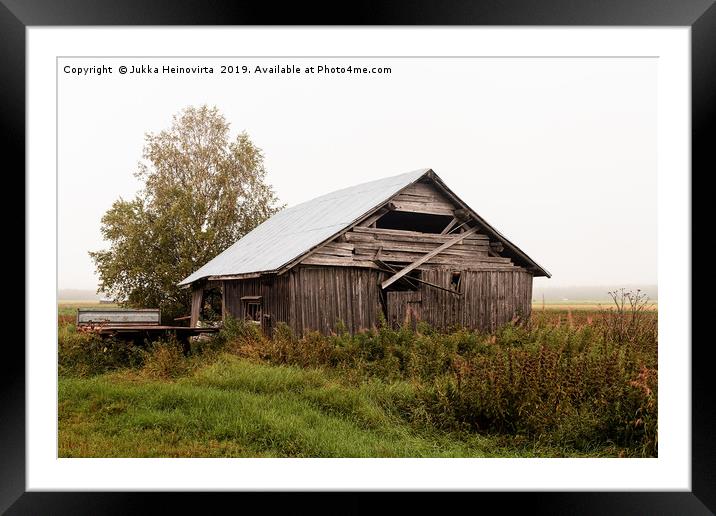 Trailer By The Barn House Framed Mounted Print by Jukka Heinovirta