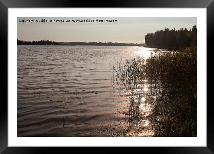 Morning By The Lake Framed Mounted Print by Jukka Heinovirta