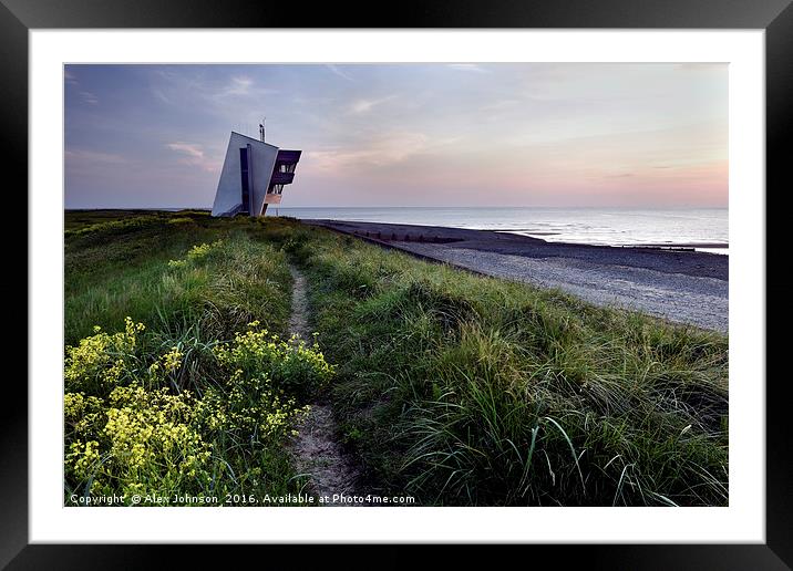 Rossall Point Tower Framed Mounted Print by Alex Johnson