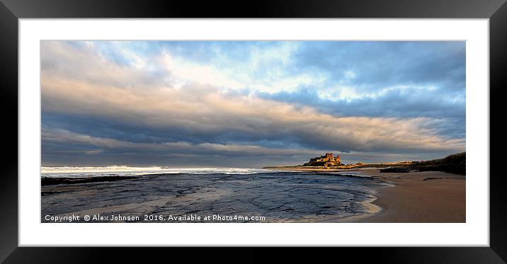 Bamburgh Castle Framed Mounted Print by Alex Johnson