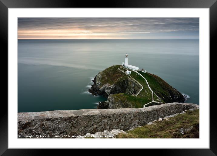 South Stack Lighthouse Framed Mounted Print by Alex Johnson