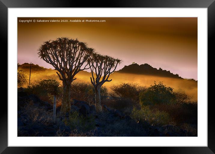 tramonto nel deserto Framed Mounted Print by Salvatore Valente