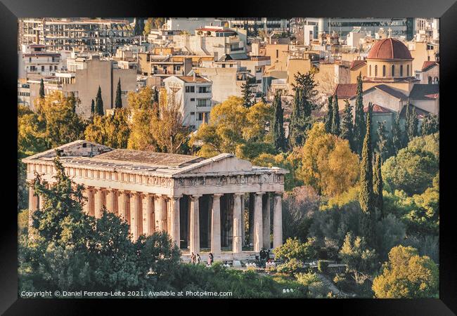 Athens Aerial View Landscape Framed Print by Daniel Ferreira-Leite