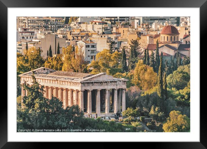 Athens Aerial View Landscape Framed Mounted Print by Daniel Ferreira-Leite