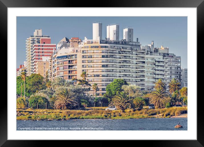 Urban Coastal Scene, Montevideo Uruguay Framed Mounted Print by Daniel Ferreira-Leite