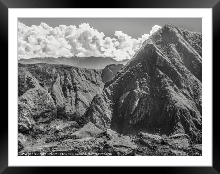 Big Mountain View from Machu Picchu City Framed Mounted Print by Daniel Ferreira-Leite