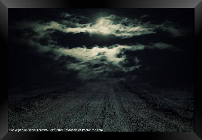 Dark Night Landscape Scene Framed Print by Daniel Ferreira-Leite