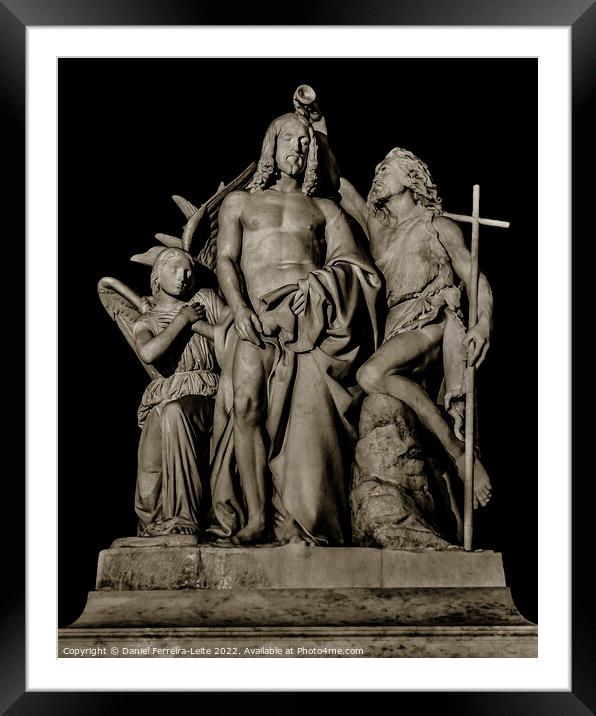 Catholic motif sculpture isolated photo Framed Mounted Print by Daniel Ferreira-Leite