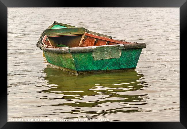 Old Fishing Boat at Santa Lucia River in Montevide Framed Print by Daniel Ferreira-Leite