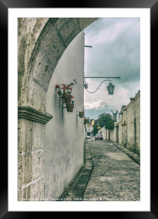 Colonial Street of Arequipa City Peru Framed Mounted Print by Daniel Ferreira-Leite
