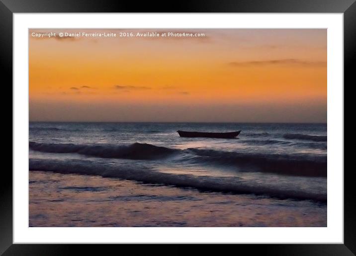 Small Boat at Sea Jericoacoara Brazil Framed Mounted Print by Daniel Ferreira-Leite