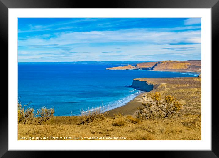 Seascape View from Punta del Marquez Viewpoint, Ch Framed Mounted Print by Daniel Ferreira-Leite
