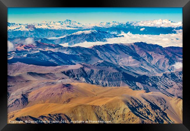 Andes Mountains Aerial View, Chile Framed Print by Daniel Ferreira-Leite