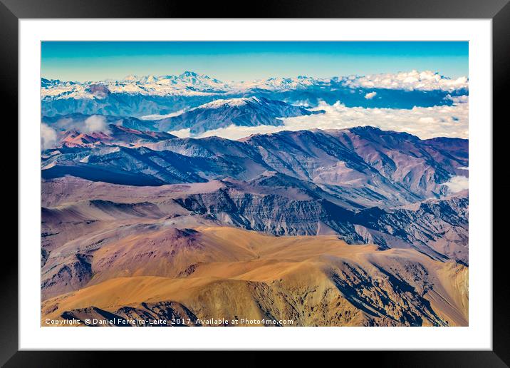 Andes Mountains Aerial View, Chile Framed Mounted Print by Daniel Ferreira-Leite
