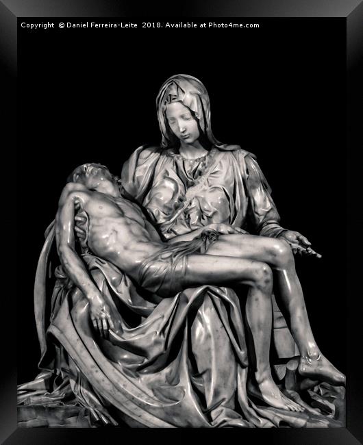 Michealangelo Masterpiece La Pieta Sculpture Framed Print by Daniel Ferreira-Leite