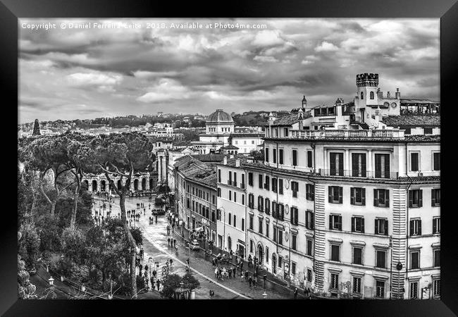 Rome Aerial Cityscape View From Campidoglio Framed Print by Daniel Ferreira-Leite