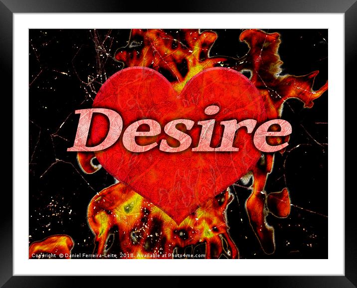 Desire Concept Background Illustration Framed Mounted Print by Daniel Ferreira-Leite