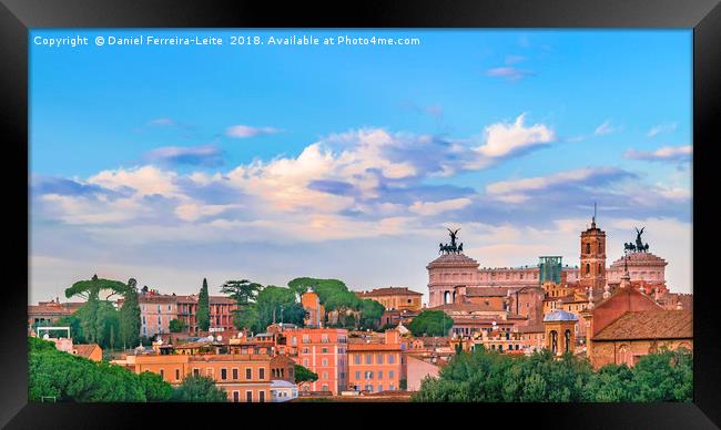 Aerial View Rome Cityscape Framed Print by Daniel Ferreira-Leite