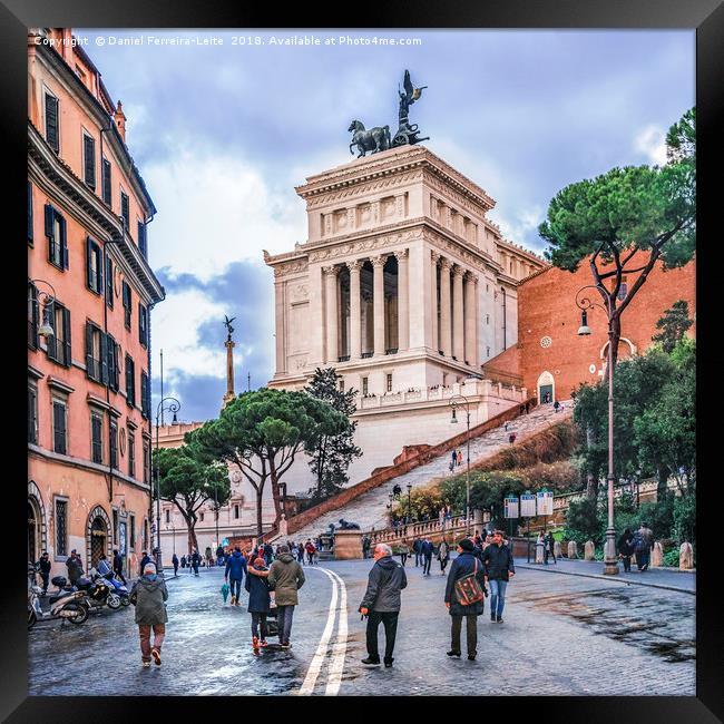 Urban Winter Street Scene, Rome, Italy Framed Print by Daniel Ferreira-Leite