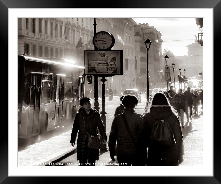 Urban Scene Street View, Rome, Italy Framed Mounted Print by Daniel Ferreira-Leite