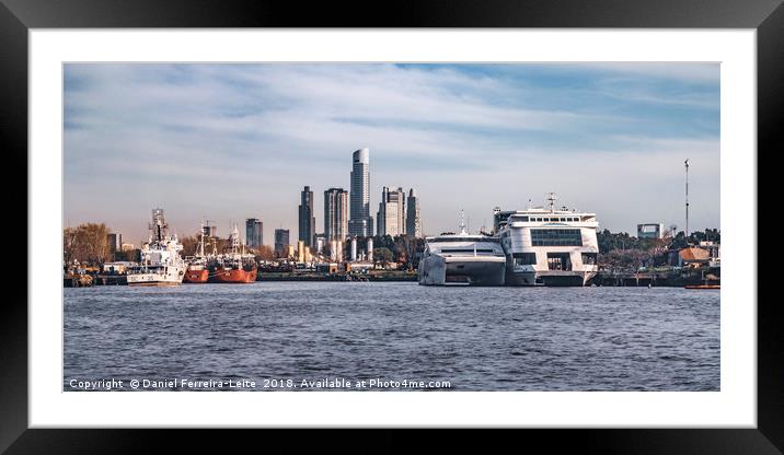 Dock, Buenos Aires, Argentina Framed Mounted Print by Daniel Ferreira-Leite