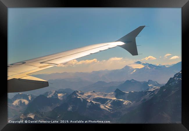 Chilean Andes Mountain Aerial View Framed Print by Daniel Ferreira-Leite