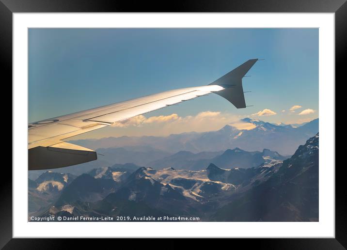 Chilean Andes Mountain Aerial View Framed Mounted Print by Daniel Ferreira-Leite