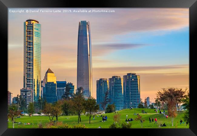 Financial District Buildings, Santiago de Chile Framed Print by Daniel Ferreira-Leite