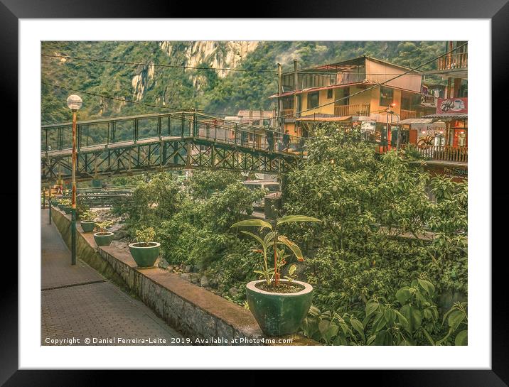 Aguas Calientes Town in Peru Framed Mounted Print by Daniel Ferreira-Leite