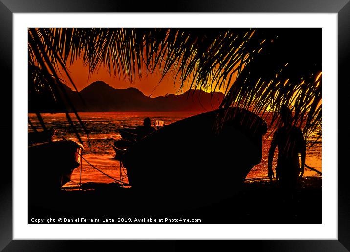 Taganga Bay Sunset, Colombia Framed Mounted Print by Daniel Ferreira-Leite