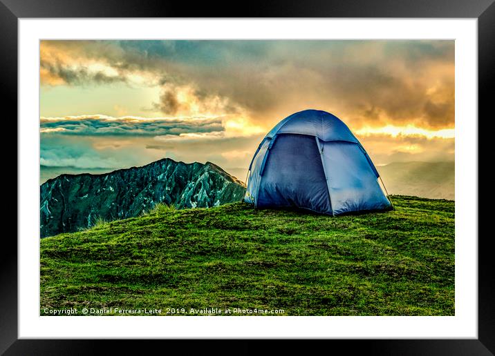 Tent at Top of Mountain, Quilotoa, Ecuador Framed Mounted Print by Daniel Ferreira-Leite